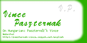 vince paszternak business card